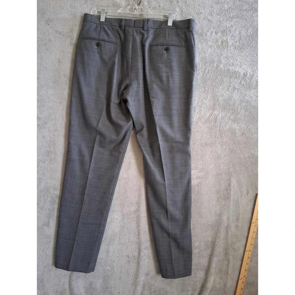 J.Crew Ludlow Pants 34x30 Grey Four Season Wool Flat Front Preppy Office Classic